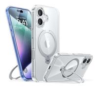 TORRAS Ostand Q3 Spin for iPhone 16 Plus Case - 360° Spin Stand - Clear