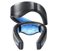 TORRAS Portable Neck Fan Rechargeable, Neck Cooler with Cooling Plate, 2026 COOLiFY Cyber Fold Bladeless Personal Air Conditioner & Warmer, 6000mAh AI Quiet Wearable Fan for Travel Women & Men, Black