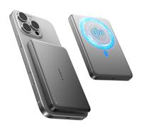 TORRAS Qi2 Fast Charging Power Bank for MagSafe (MiniMag), 10000mAh Qi2 Certified Magnetic Battery Pack with 30W USB-C Cable, 15W Wireless Charger for iPhone 16 Pro Max/15/14/13/12, Gray Titan
