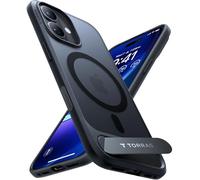 TORRAS Stand for iPhone 17 Case - Durable Titanium Stand, Compatible with Magsafe, Camera Button Shield, 12FT Drop Protection for iPhone 17 Cover - Midnight Black