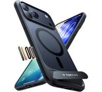 TORRAS Stand for iPhone 17 Pro Max Case - Durable Titanium Stand, Compatible with Magsafe, Camera Button Shield, 12FT Drop Protection for iPhone 17 Pro Max Cover - Midnight Black