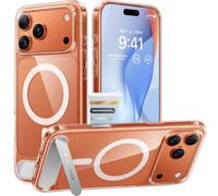 TORRAS Stand for iPhone 17 Pro Max Case - Durable Titanium Stand, Compatible with Magsafe, Camera Button Shield, 12FT Drop Protection for iPhone 17 Pro Max Cover - Crystal Clear