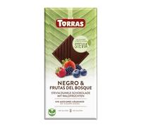 Torras Stevia Dark Forest Fruits Chocolate Bar 125 g