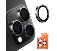 TORRAS TOP 9H+ Glass for 16 Pro Max/16 Pro Lens Protector, Military Grade Shatterproof & Longest Durable, Camera Lens Protector, Tempered Glass, Black