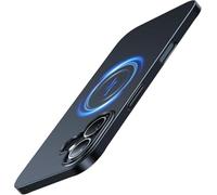 TORRAS Ultra Thin for iPhone 16 Case [MagSafe Compatible] [Velvety Touch & Elegant Look] [No.1 Magnetic Force] Ultra-Slim and Light Case for iPhone 16 Cover - Midnight Black