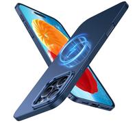 TORRAS Ultra Thin for iPhone 16 Pro Max Case, Compatible with MagSafe, Invisible Camera Stand, Velvety Touch & Elegant Look, Protective Slim for iPhone 16 Pro Max Cover - Blue