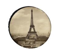 Torre Eiffel De París De Época Funda Para Neumático Weatherproof Funda Rueda Repuesto Impermeable Cubierta Para Ruedas De Repuesto Para Camión Vehículo Todoterreno