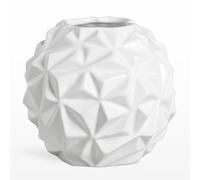 Torre & Tagus Ball Vase, Ceramic, White, S