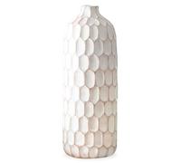 Torre & Tagus Contemporary Modern Farmhouse Chic Decor Sculpture for Living Room Dining Area Fireplace Mantel Home Office, Resin, White, 15 Inch Vase