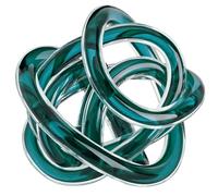 Torre & Tagus Glass Décor Ball, Teal, 4.5-inch Diameter