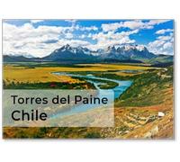 Torres Del Paine, Design 2, Fridge Magnet