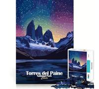Torres Del Paine National Park 1000 Piece Jigsaw Puzzle for Adults Think Smart Toy Indoor Fun Smooth Cut Santa Wish Pick 38x26cm