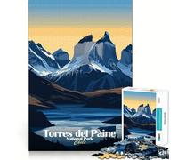 Torres Del Paine National Park 1000 Piece Jigsaw Puzzle for Teenagers Brain Challenge Toy Relax Time Precise Cut Art Display 38x26cm