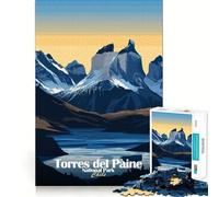 Torres Del Paine National Park Adults Puzzles 1000 Piece Jigsaws Mind Exercise Toy Relaxed Mind Design Assembly Santa Wish Gift 50x75cm