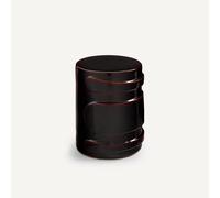 Torres Glazed Ceramic Side Table Mahogany Brown