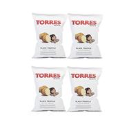 Torres Truffle Potato Crisps | Unparalleled Taste with Translucent texture | Perfectly Crunchy | Gluten-free | Made in Catalunya, Northeast Spain | 125g (Pack of 4)