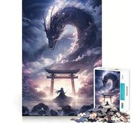 Torri Gate Samurai Dragon 1000 Piece Jigsaw Puzzles for Adults Teenagers Brain Game Mind Calm Exact Cut 50x75cm