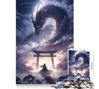 Torri Gate Samurai Dragon 1000 Piece Jigsaw Puzzles for Adults Teenagers Brain Game Mind Calm Exact Cut 50x75cm