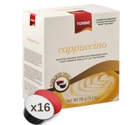 Torrié Cappuccino Pods Compatible with Dolce Gusto® - Italian Style Frothy Coffee & Milk Pods for Dolce Gusto Machines - 8 Coffee Pods + 8 Milk Pods (16 Pods)
