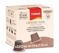 Torrié Compatible with Nespresso® Original Machines Coffee Pods | Home Compostable Capsules | Intense Espresso (120 pods)