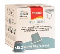 Torrié Compatible with Nespresso® Original Machines | Home Compostable Capsules | Decaf (120 pods)