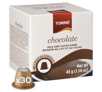 Torrié Hot Chocolate Compatible with Nespresso® | Perfect for Iced Café Mocha, Chocolate Macchiato, Mocha Latte (30 pods)
