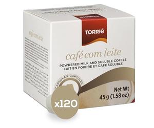 Torrié Latte Capsules for Nespresso® Original Pre-Mixed Coffee & Milk - 120 Pods - Instant Rich Creamy Foam & Gentle Caramel Notes