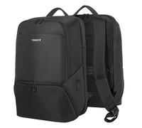 TORRO Business Laptop Backpack for Work & Travel, 17.5L Water-Resistant Commuter Backpack for Men & Women with USB Charging Port, 16-Inch Laptop Compartment and Trolley Sleeve (Black)