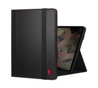 TORRO Case Compatible with iPad Air 13" M4 (2026), M3 (2025) & M2 (2024) - Premium Leather iPad Air 13" Cover with Stand, Apple Pencil Charging & Auto Wake/Sleep Black with Red Detail)