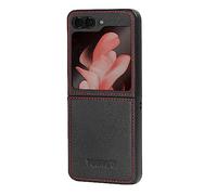 TORRO Case Compatible with Samsung Galaxy Z Flip6 / Flip7 FE - Premium Leather Case with Microfibre Lining for Galaxy Z Flip 6 / Flip 7 FE (Black)