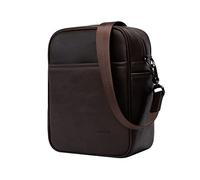 TORRO Cross Body Bag - Genuine Leather Shoulder Bag with Adjustable Shoulder Strap (Dark Brown)