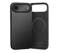 TORRO Leather Bumper Case Compatible with iPhone 17 Air, Black | Premium Leather, Slim Bumper Case, Camera Kickstand, MagSafe Compatible, Metallic Button Covers, Glass Camera Control Button