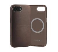 TORRO Leather Bumper Case for iPhone 17e / 16e 6.1" 2026/2025, Dark Brown | Premium Leather, Compatible with official MagSafe Chargers, Microfibre Lining, Slim Profile, Metallic Button Covers