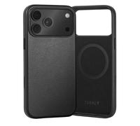 TORRO Leather Bumper Case for iPhone 18 Pro and 17 Pro, Black | Premium Leather, Slim Bumper Case, MagSafe Compatible, Metallic Button Covers, Glass Camera Control Button