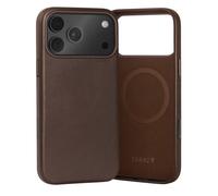 TORRO Leather Bumper Case for iPhone 18 Pro Max and 17 Pro Max, Dark Brown | Premium Leather, Slim Bumper Case, MagSafe Compatible, Metallic Button Covers, Glass Camera Control Button