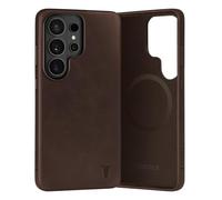 TORRO Leather Bumper Case for Samsung Galaxy S26 Ultra 2026, Dark Brown | Premium Leather, Microfibre Lining, Slim Profile, Metallic Button Covers, Compatible with official MagSafe Chargers