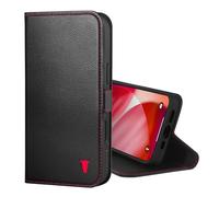 TORRO Leather Case Compatible with iPhone 17 6.3" 2025 - Premium Leather Wallet Flip Case with Kickstand and Card Slots (Compatible with Official MagSafe Chargers) - Black