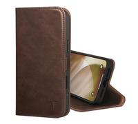 TORRO Leather Case Compatible with iPhone 17 Pro 6.3" 2025 - Premium Leather Wallet Flip Case with Kickstand and Card Slots (Compatible with Official MagSafe Chargers) - Dark Brown