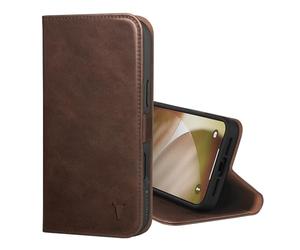 TORRO Leather Case Compatible with iPhone 17 Pro Max 6.9" 2025 - Premium Leather Wallet Flip Case with Kickstand and Card Slots (Compatible with Official MagSafe Chargers) - Dark Brown