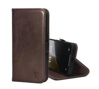 TORRO Leather Case Compatible with iPhone 17e and iPhone 16e (6.1” 2026/2025) - Premium Leather Wallet Case with Kickstand and Card Slots (Dark Brown)