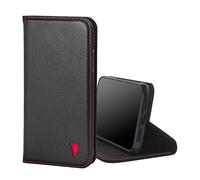 TORRO Leather Case Compatible with iPhone XR - Genuine Leather Wallet Case/Cover with Card Holder and Stand Function (Black)