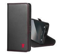 TORRO Leather Case Compatible with Samsung Galaxy S25 Edge 6.6” 2025 - Premium Leather Wallet Case with Kickstand and Card Slots (Black)