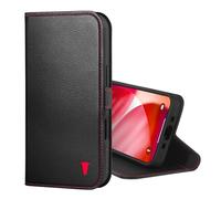 TORRO Leather Wallet Case Compatible with iPhone 17 Air, Black | Premium Leather, Card Slots, Kickstand, Compatible with Offical MagSafe Chargers, GEO-AS-3 Protection