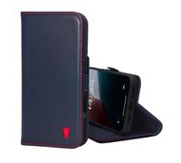 TORRO Leather Wallet Case for iPhone 16 Pro Max, Navy Blue | Premium Leather, Card Slots, Kickstand, GEO-AS-3 Protection, Compatible with official MagSafe Chargers