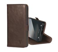 TORRO Leather Wallet Case for Samsung Galaxy S25 2025, Dark Brown | Premium Leather, Kickstand, Card Slots, Raised Camera Perimeter, Slim Profile