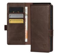 TORRO Leather Wallet Case for Samsung Galaxy Z Fold6, Brown | Premium Leather, Card Slots, Kickstand, Microfibre Lining, Secure Closure