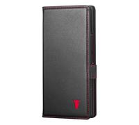 TORRO Case Compatible with Samsung Galaxy Z Fold7 2025 - Premium Leather Wallet Case with Stand Function and Card Slots (Black)