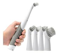 Tors+Olsson Electric Cleaning Brush / 4 Interchangeable Brush Heads/Oscillating Cleaning Brush Power/Spin Scrubber for Bathroom, Kitchen, Upholstery & More/Battery Powered