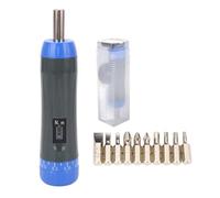 Torsion Wrench Screwdriver 0.1-0.6N.m Adjustable Preset Electrician Torsion Screwdriver with 10 Bits Preset Torsion Screwdriver Torsion Control