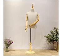 Torso Mannequin Stand, Child Mannequin Torso, 2-8 Years Old Half Body Manikin with Wooden Base, Clothing Display Shelf for Shop Shop Window, HEI